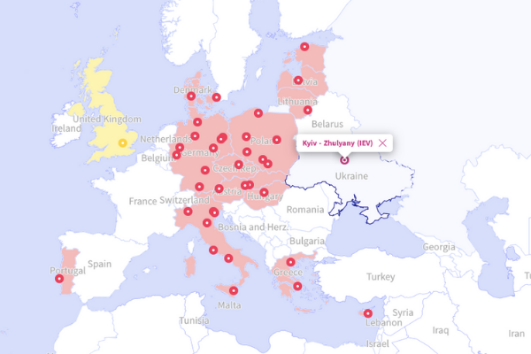 Wizz Air presented an interactive map